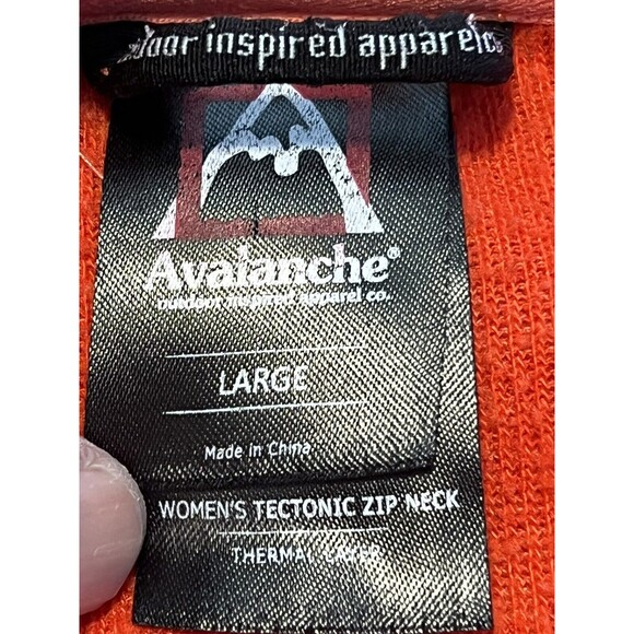 Avalanche Womens Orange Half Zip Mockneck Sweater Activewear Size Large - Picture 7 of 8